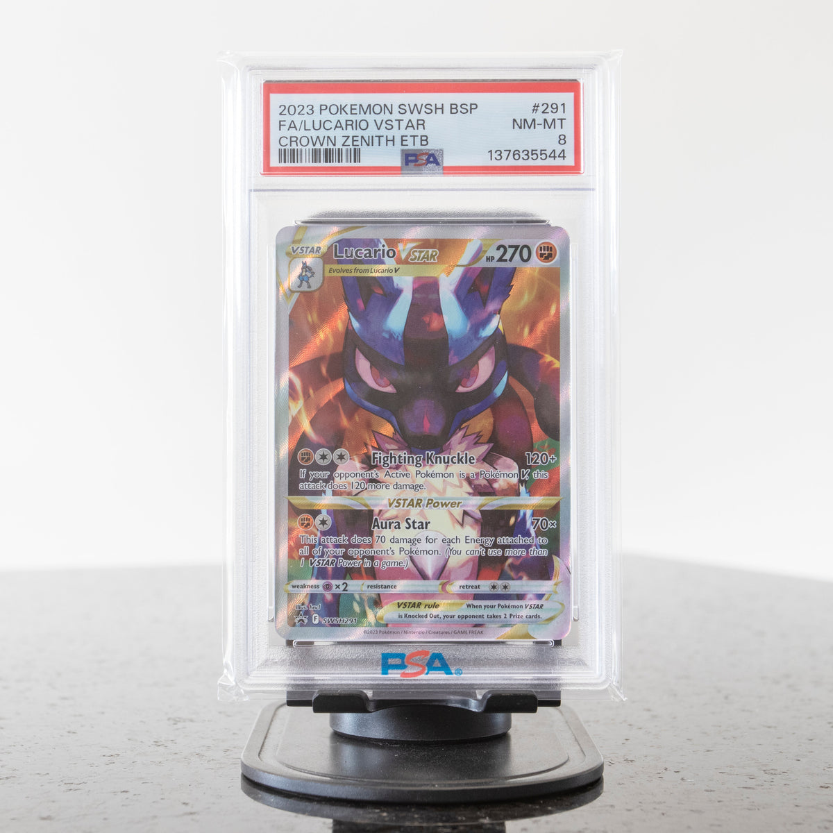 Lucario VSTAR #291 PSA 8 NM-MT
